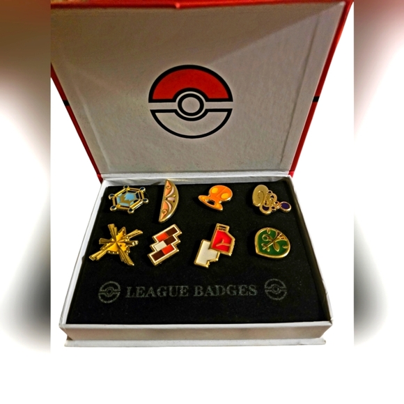 Pokemon Cartoon Anime All 8 Kalos Gym Badges Gen. 6 for Cosplay - Collector Box